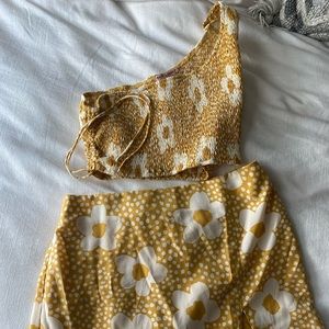 Shop love street set one shoulder tank and skirt never worn